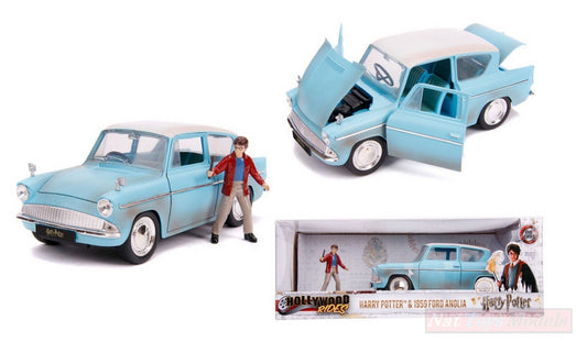 MODELLINO IN SCALA COMPATIBILE CON FORD ANGLIA 1959 HARRY POTTER 1:24 JADA TOYS JADA31127