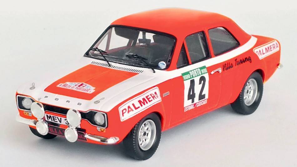 SCALE MODEL COMPATIBLE WITH FORD ESCORT MK1 PORTUGAL RALLY 1975 LEZAMA/ARNAIZ 1:43 TROFEU TFRRAL126