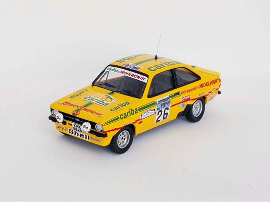 MODELLINO IN SCALA COMPATIBILE CON FORD ESCORT MK2 5th RAC RALLY 1977 DAWSON-MARRIOTT 1:43 TROFEU TFRRUK49