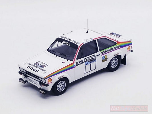 MODELE REDUIT COMPATIBLE AVEC FORD ESCORT MK2 N.1 RAC RALLY 1976 MAKINEN-LIDDON 1:43 TROFEU TFRRUK30