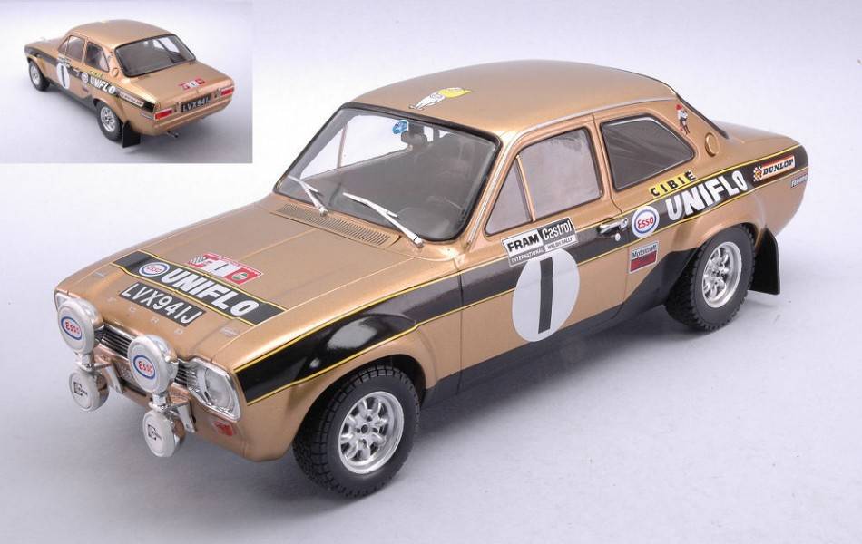 SCALE MODEL COMPATIBLE WITH FORD ESCORT MKI RS 1600 N.1 WELSH RALLY 1972 CLARK/PORTER 1:18 IXO MODEL 18RMC100.20