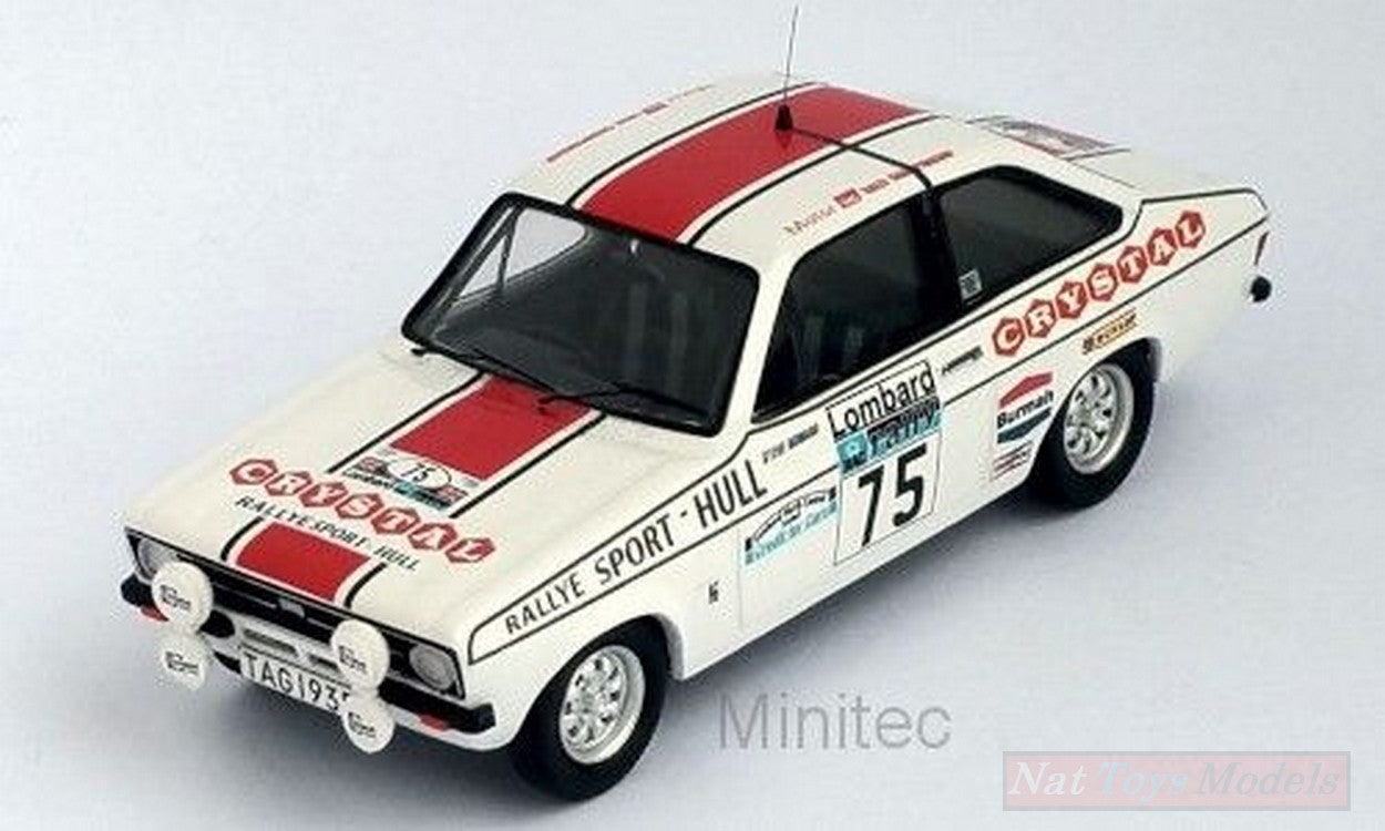 SCALE MODEL COMPATIBLE WITH FORD ESCORT MKII RHD N.75 RAC RALLY 1977 JACKSON-HOWARD 1:43 TROFEU TFRRUK05