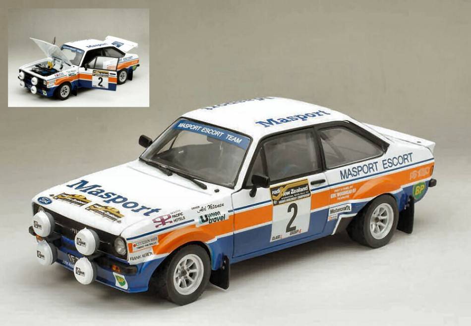 SCALE MODEL COMPATIBLE WITH FORD ESCORT MKII RS1800 N.2 2nd RALLY NEW ZEALAND 1977 VATANEN-SCOTT 1:18 SUNSTAR SS4665