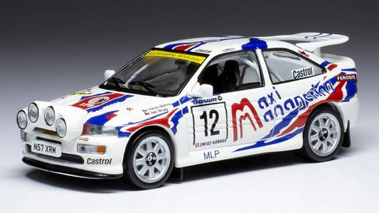 SCALE MODEL COMPATIBLE WITH FORD ESCORT RS COSWORTH N.12 RALLY BOHEMIA 1997 BLAHNA/HRUBY 1:43 IXO MODEL RAC415B