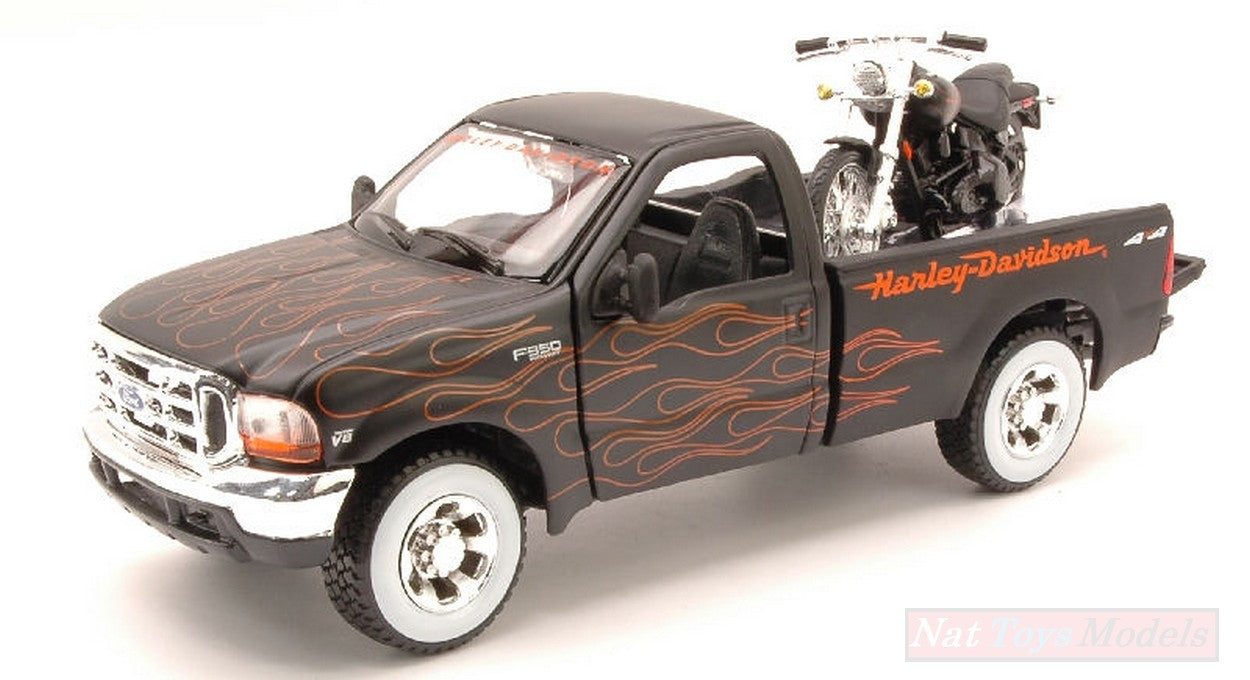 SCALE MODEL COMPATIBLE WITH FORD F-350 SUPER DUTY PICK UP H.DAVIDSON 1:24 MAISTO MI32181