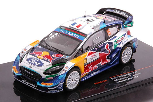 MODELLINO IN SCALA COMPATIBILE CON FORD FIESTA N.16 RALLY CROATIA 2021 FOURMAUX/JAMOUL 1:43 IXO MODEL RAM819A