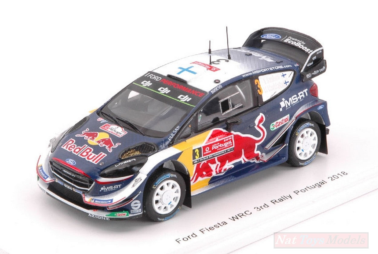 MODELLINO IN SCALA COMPATIBILE CON FORD FIESTA R5 N.3 3rd PORTUGAL 2018 T.SUNINEN-M.MARKKULA 1:43 SPARK MODEL S5967