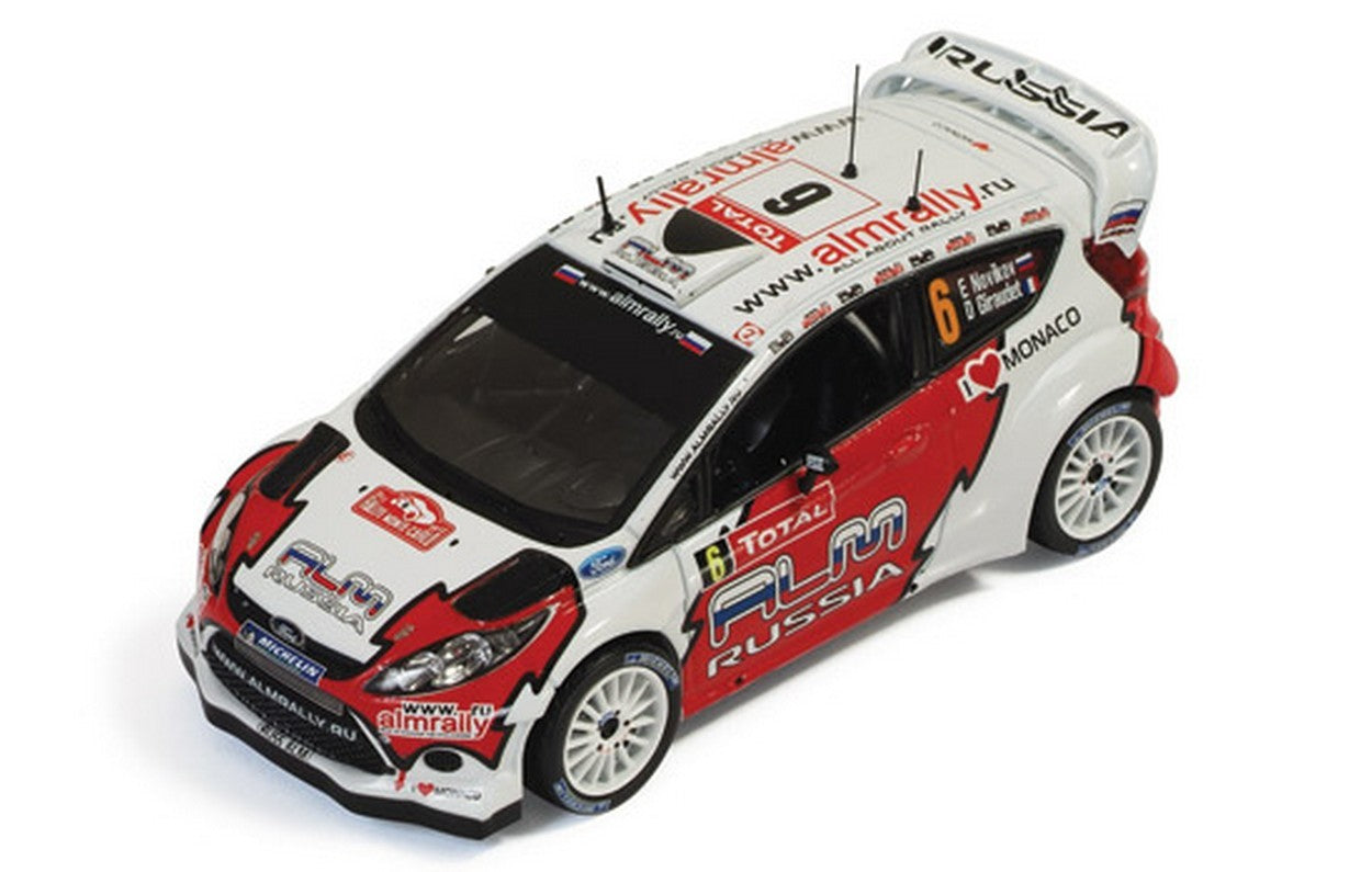 MODELLINO IN SCALA COMPATIBILE CON FORD FIESTA RS WRC N.6 5th MONTE CARLO 2012 NOVIKOV-GIRAUDET 1:43 IXO MODEL RAM494