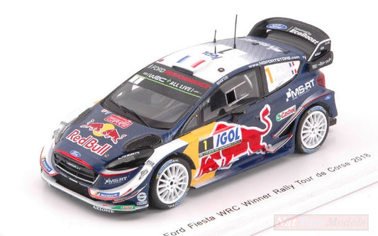 MODELLINO IN SCALA COMPATIBILE CON FORD FIESTA WRC N.1 WINNER TOUR DE CORSE 2018 S.OGIER-J.INGRASSIA 1:43 SPARK MODEL S5970