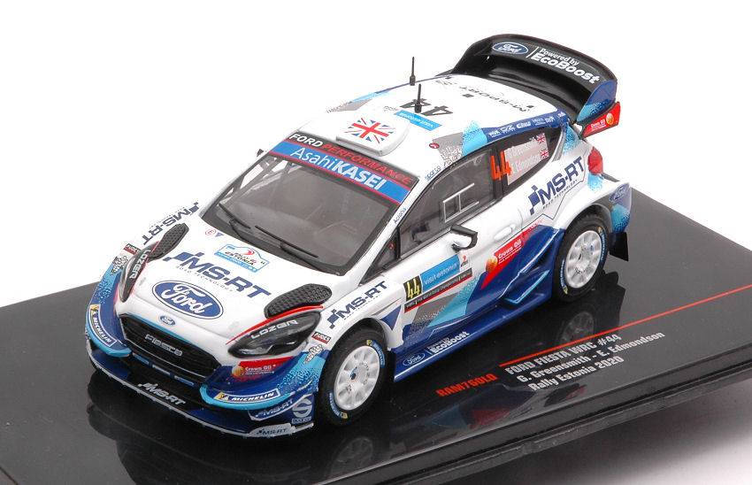 MODELLINO IN SCALA COMPATIBILE CON FORD FIESTA WRC N.44 WRC RALLY ESTONIA 2020 GREENSMITH-EDMONDSON 1:43 IXO MODEL RAM760