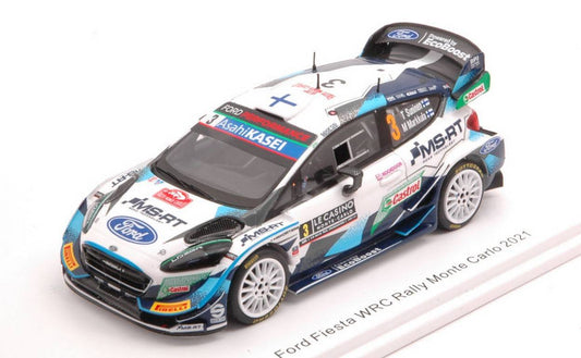 MODELLINO IN SCALA COMPATIBILE CON FORD FIESTA WRCM N.3 MONTE CARLO 2021 T.SUNINEN-M.MARKKULA 1:43 SPARK MODEL S6586