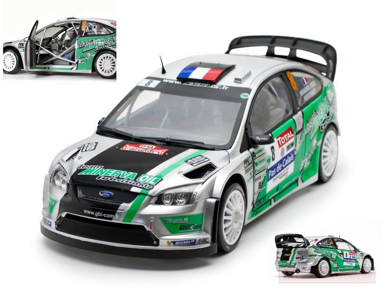 SCALE MODEL COMPATIBLE WITH FORD FOCUS RS N.8 RALLY TOUQUET 2012 JC.BEAUBELIQUE-C.HUGONNOT 1:18 SUNSTAR SS3959