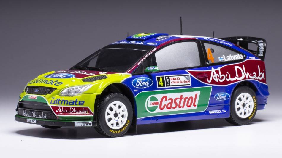 MODELLINO IN SCALA COMPATIBILE CON FORD FOCUS RS WRC N.4 RALLY SARDINIEN 2009 LATVALA/ANTILLA 1:24
 IXO MODEL 24RAL027A