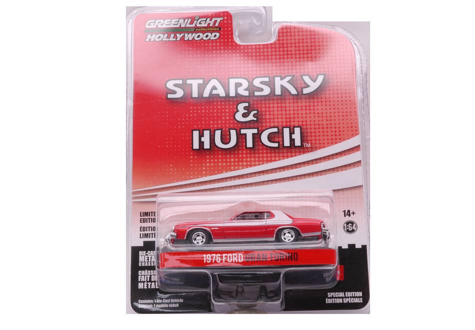 SCALE MODEL COMPATIBLE WITH FORD GRAN TORINO 1976 STARSKY &amp; HUTCH 1975-79 CRASHED VERSION 1:64 GREENLIGHT GREEN44955F