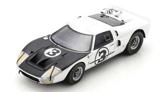 MODELLINO IN SCALA COMPATIBILE CON FORD GT 40 MK2 N.3 2nd 12 H SEBRING 1966 W.HANSGEN-M.DONOHUE 1:43 SPARK MODEL US255