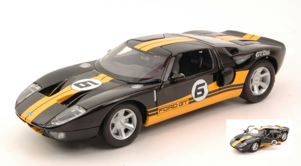 MODELLINO IN SCALA COMPATIBILE CON FORD GT CONCEPT RACING N.6 2005 YELLOW/BLACK 1:24 MOTORMAX MTM73775