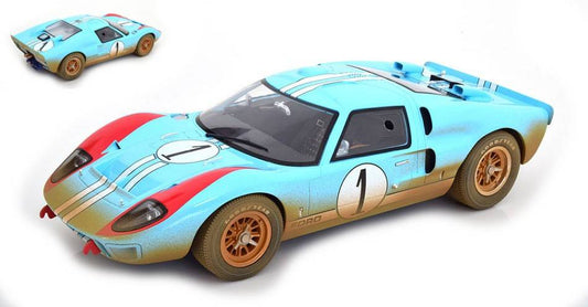 MODELLINO IN SCALA COMPATIBILE CON FORD GT40 MK II N.1 24 H LE MANS 1966 MILES-HULME DIRTY VERSION 1:12 CMR REPLICARS CMR12036