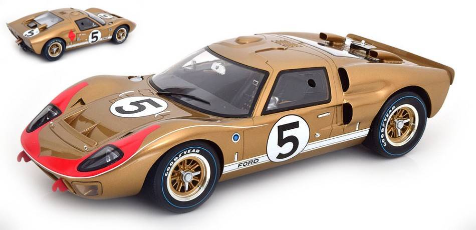 MODELLINO IN SCALA COMPATIBILE CON FORD GT40 MKII N.5 24 H LE MANS 1966 BUCKNUM-HUTCHERSON 1:12 CMR  MODEL REPLICARS CMR12037