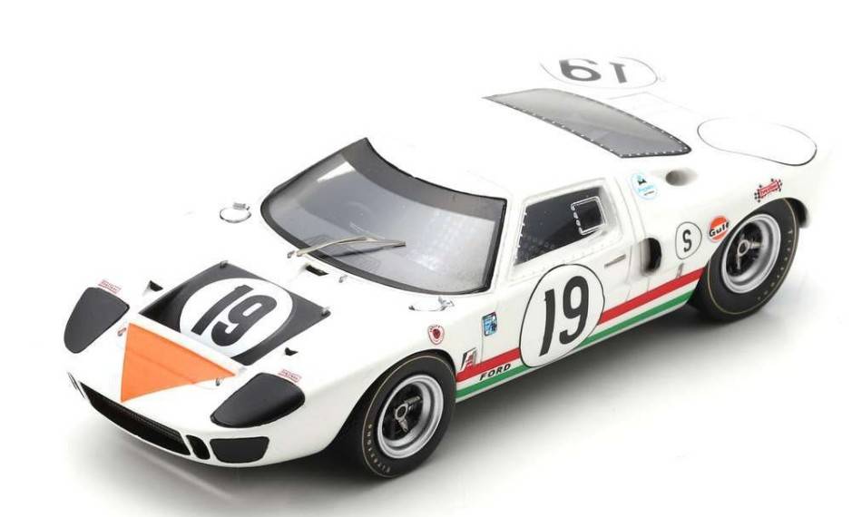 MODELLINO IN SCALA COMPATIBILE CON FORD GT40 N.19 5th 12 H SEBRING 1967 N.VACCARELLA-U.MAGLIOLI 1:43 SPARK MODEL US252