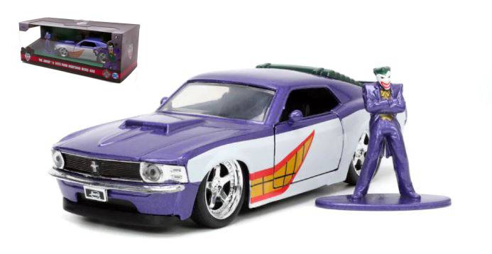 MODELE REDUIT COMPATIBLE AVEC FORD MUSTANG BOSS 429 1970 THE JOKER BLANC/VIOLET 1:32 JADA TOYS JADA53004