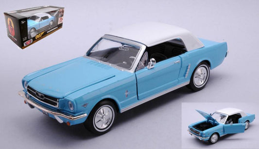 MODELLINO IN SCALA COMPATIBILE CON FORD MUSTANG CONVERTIBLE 1967 007 JAMES BOND THUNDERBIRD 1:24 MOTORMAX MTM79855