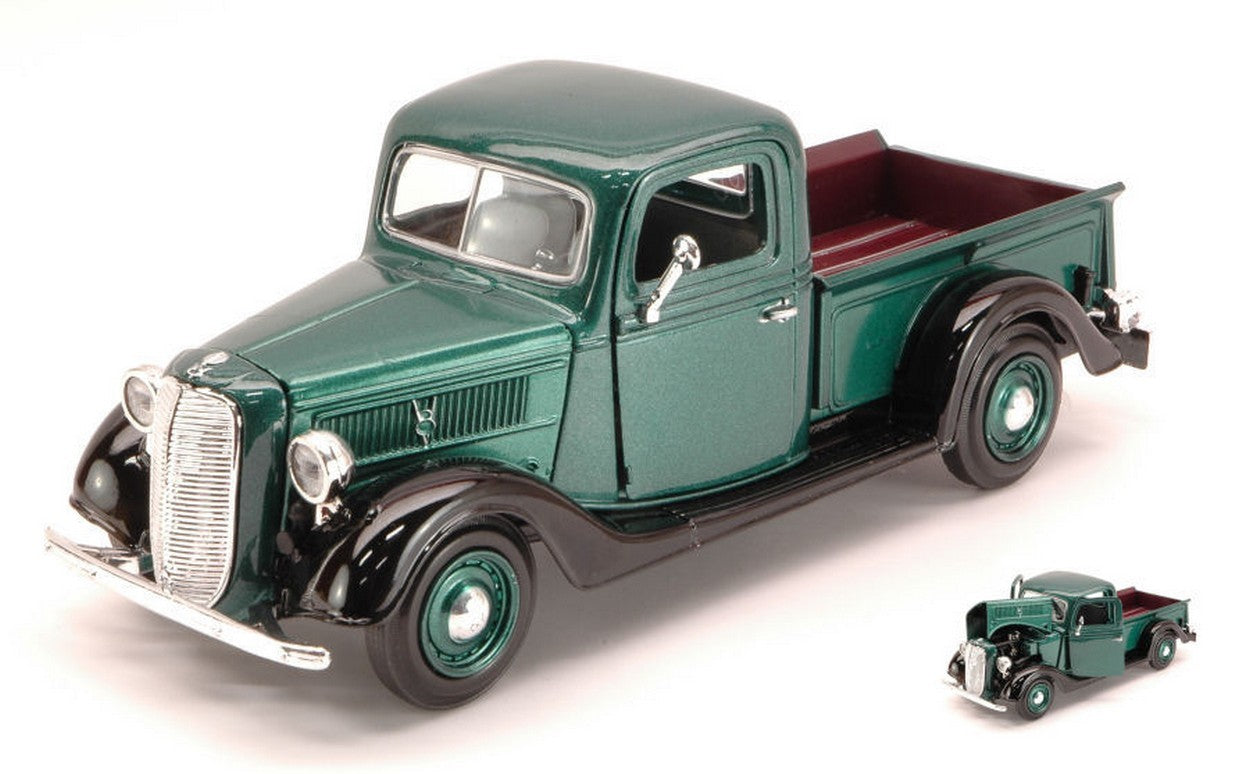 SCALE MODEL COMPATIBLE WITH FORD PICK UP 1937 METALLIC GREEN 1:24 MOTORMAX MTM73233MG