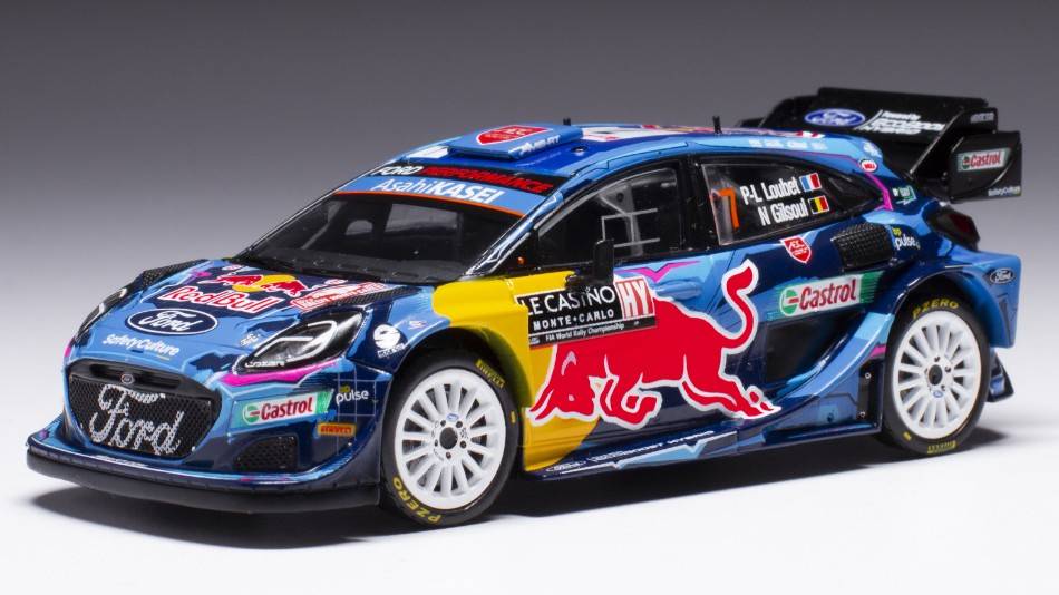 SCALE MODEL COMPATIBLE WITH FORD PUMA WRC N.7 RALLY MONTE CARLO 2023 LOUBET/GILSOUL 1:43 IXO MODEL RAM880