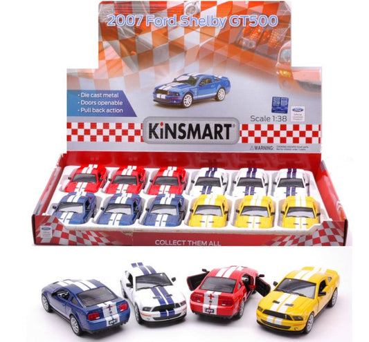 MODELLINO IN SCALA COMPATIBILE CON FORD SHELBY GT500 2007 COL.ASS.1:38 KINSMART KT5310D