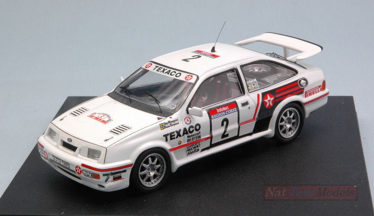 MODELLINO IN SCALA COMPATIBILE CON FORD SIERRA COSWORTH N.2 RETIRED T.DE CORSE 1987 BLOMQVIST-BERGLUND 1:43 TROFEU TF0122