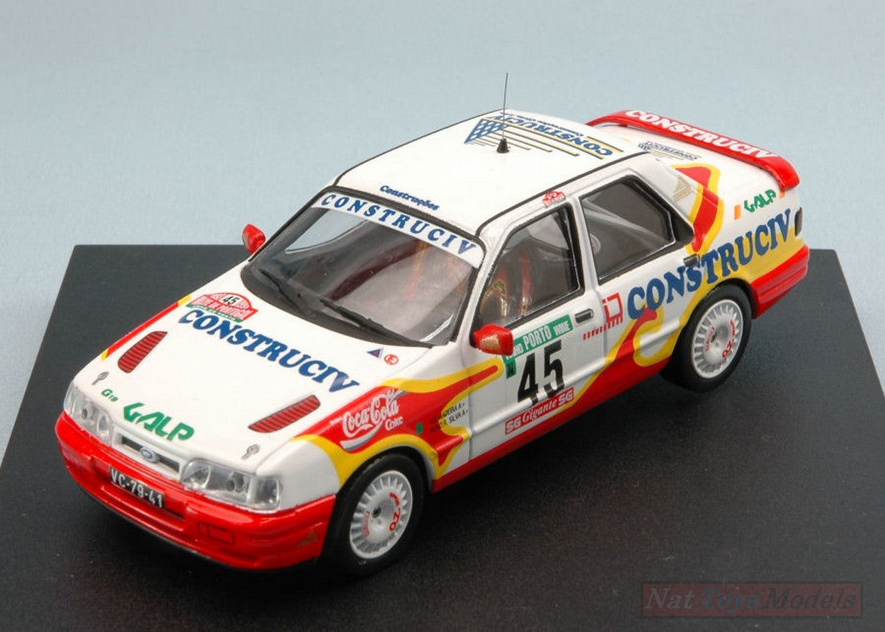 MODELLINO IN SCALA COMPATIBILE CON FORD SIERRA N.45 RETIRED PORTUGAL RALLY 1993 R.MADEIRA-N.R.SILVA 1:43 TROFEU TFMP0219