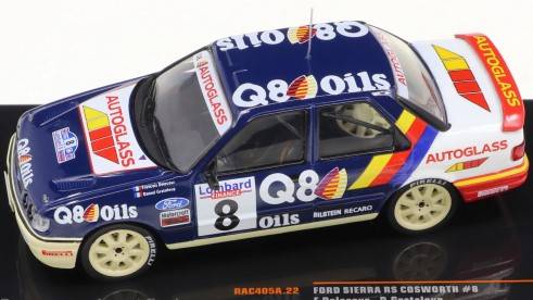 MODELLINO IN SCALA COMPATIBILE CON FORD SIERRA RS COSWORTH N.8 RALLY RAC LOMBARD 1991 DELEC./GRATALOUP 1:43 IXO MODEL RAC405A