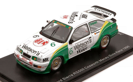 SCALE MODEL COMPATIBLE WITH FORD SIERRA RS500 COSWORTH N.6 MACAU GUIA RACE 1990 ROBB GRAVETT 1:43 SPARK MODEL SA198