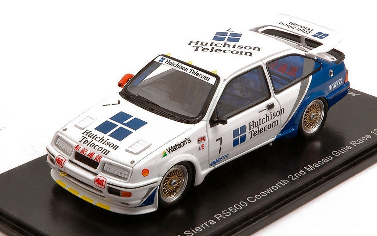 SCALE MODEL COMPATIBLE WITH FORD SIERRA RS500 COSWORTH N.7 2nd MACAU GUIA RACE 1989 ANDY ROUSE 1:43 SPARK MODEL SA193