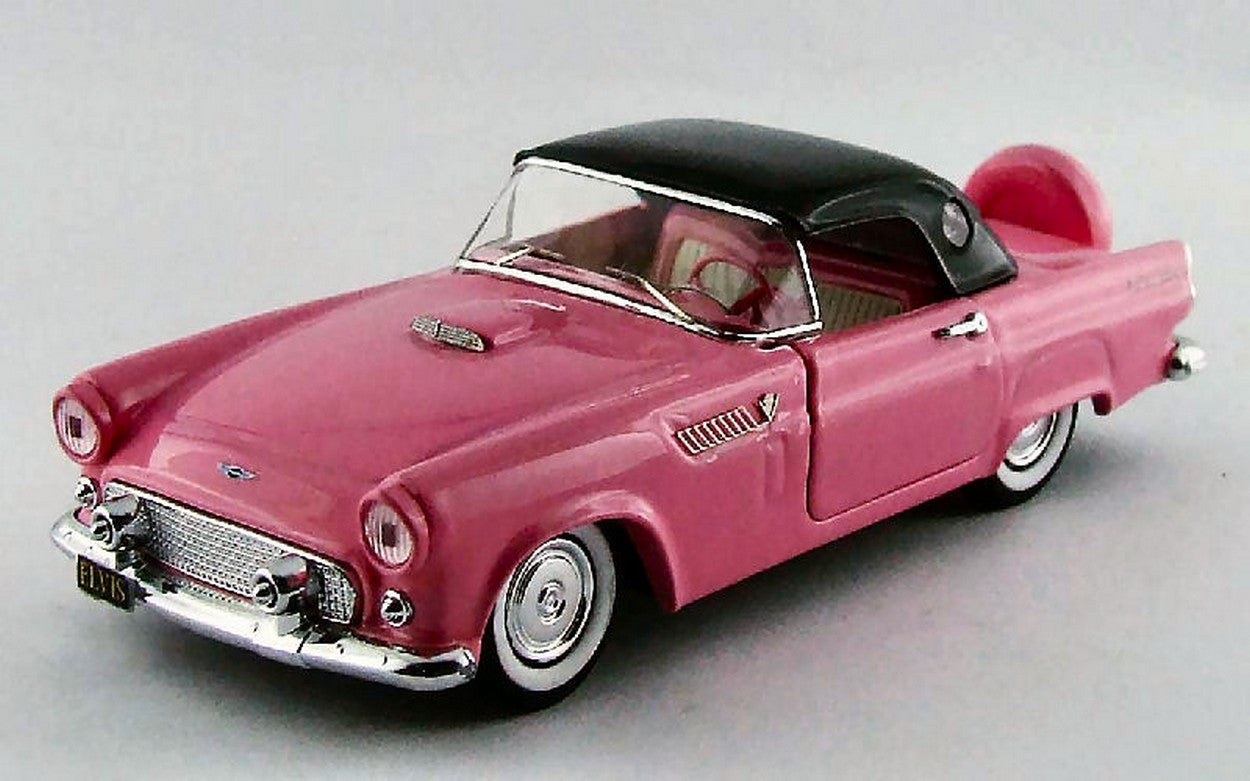 MODELLINO IN SCALA COMPATIBILE CON FORD THUNDERBIRD 1956 ELVIS PRESLEY PINK 1:43 RIO RI4436