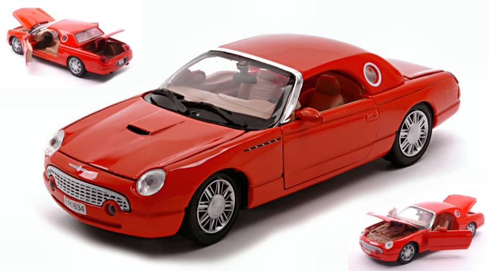 MODELLINO IN SCALA COMPATIBILE CON FORD THUNDERBIRD 2002 HARDTOP 007 "DIE ANOTHER DAY" ORANGE  1:24 MOTORMAX MTM79853