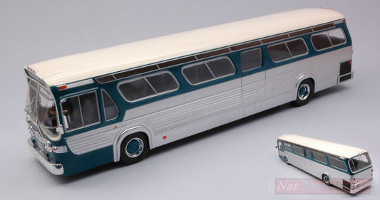 MODELE REDUIT COMPATIBLE AVEC GMC NEW LOOK FISHBOWL 1969 VERT/BEIGE 1:43 IXO MODEL BUS013