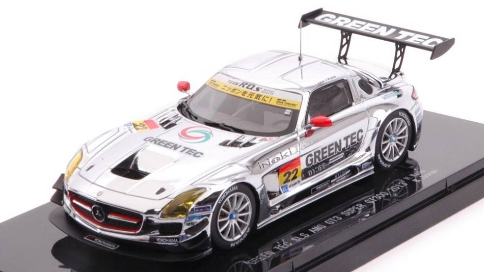 MODELLINO IN SCALA COMPATIBILE CON GREEN TEC SLS AMG GT3 N.22 SUPER GT300 2013 H.WADA-M.JYONAI 1:43 EBBRO EB44932