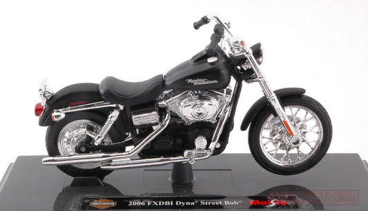 SCALE MODEL COMPATIBLE WITH HARLEY DAVIDSON 2006 FXDBI DYNA STREET BOB MATT BLACK 1:18 MAISTO MI15966