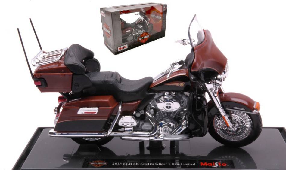 SCALE MODEL COMPATIBLE WITH HARLEY DAVIDSON FLHTKELECTRA GLIDE ULTRA LIMITED 2013 BROWN 1:18 MAISTO MI21912