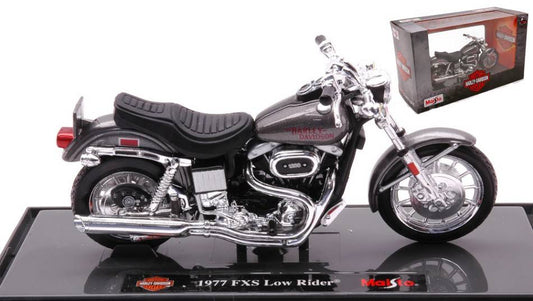 SCALE MODEL COMPATIBLE WITH HARLEY DAVIDSON FXS LOW RIDER 1977 SILVERGUN 1:18 MAISTO MI18866G