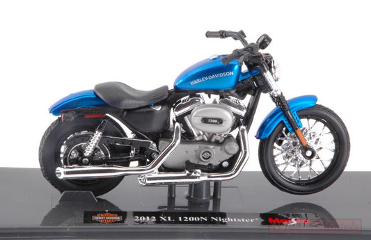 SCALE MODEL COMPATIBLE WITH HARLEY DAVIDSON XL 1200N NIGHTSTER 2012 BLUE 1:18 MAISTO MI18861