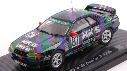 MODELLINO IN SCALA COMPATIBILE CON HKS SKYLINE N.87 Gr.A 1993 Y.HANE-O.HAGIWARA 1:43 EBBRO EB44159