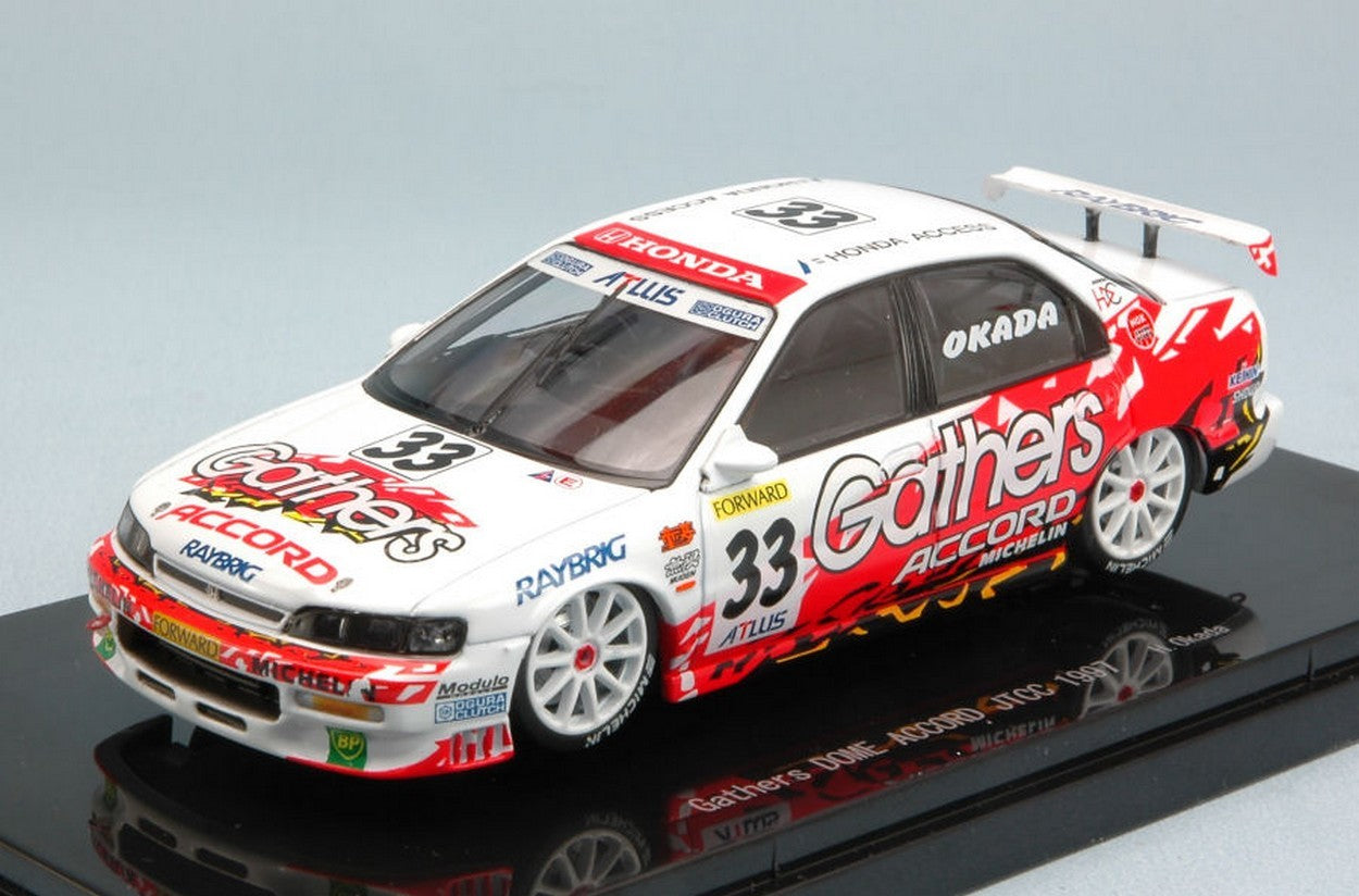 SCALE MODEL COMPATIBLE WITH HONDA ACCORD N.33 JTCC 1997 H.OKADA 1:43 EBBRO EB45135