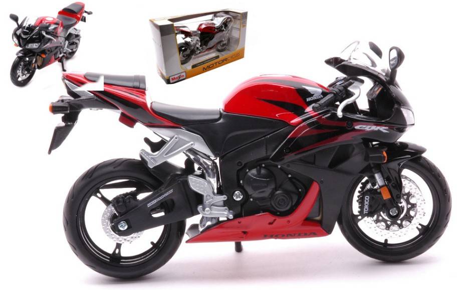 SCALE MODEL COMPATIBLE WITH HONDA CBR 600RR BLACK 1:12 MAISTO MI07117B