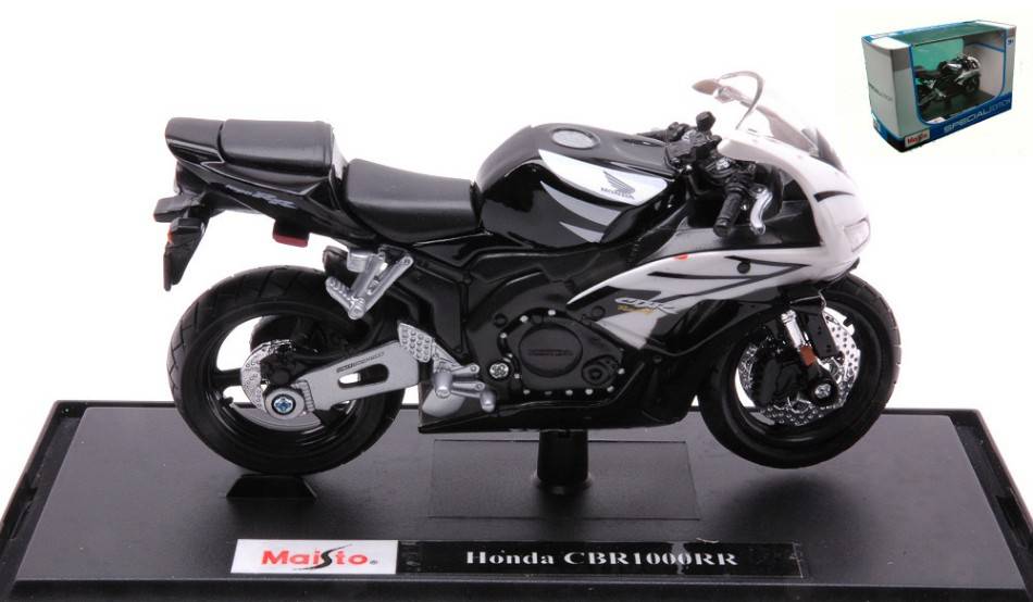 MODELLINO IN SCALA COMPATIBILE CON HONDA CBR1000RR BLACK 1:18 MAISTO MI07082B