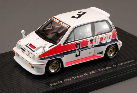 SCALE MODEL COMPATIBLE WITH HONDA CITY TURBO R N.3 SUZUKA 1982 S.JOHANSSON 1:43 EBBRO EB44471