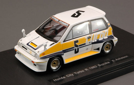 SCALE MODEL COMPATIBLE WITH HONDA CITY TURBO R N.5 SUZUKA 1982 K.ACHESON 1:43 EBBRO EB44473