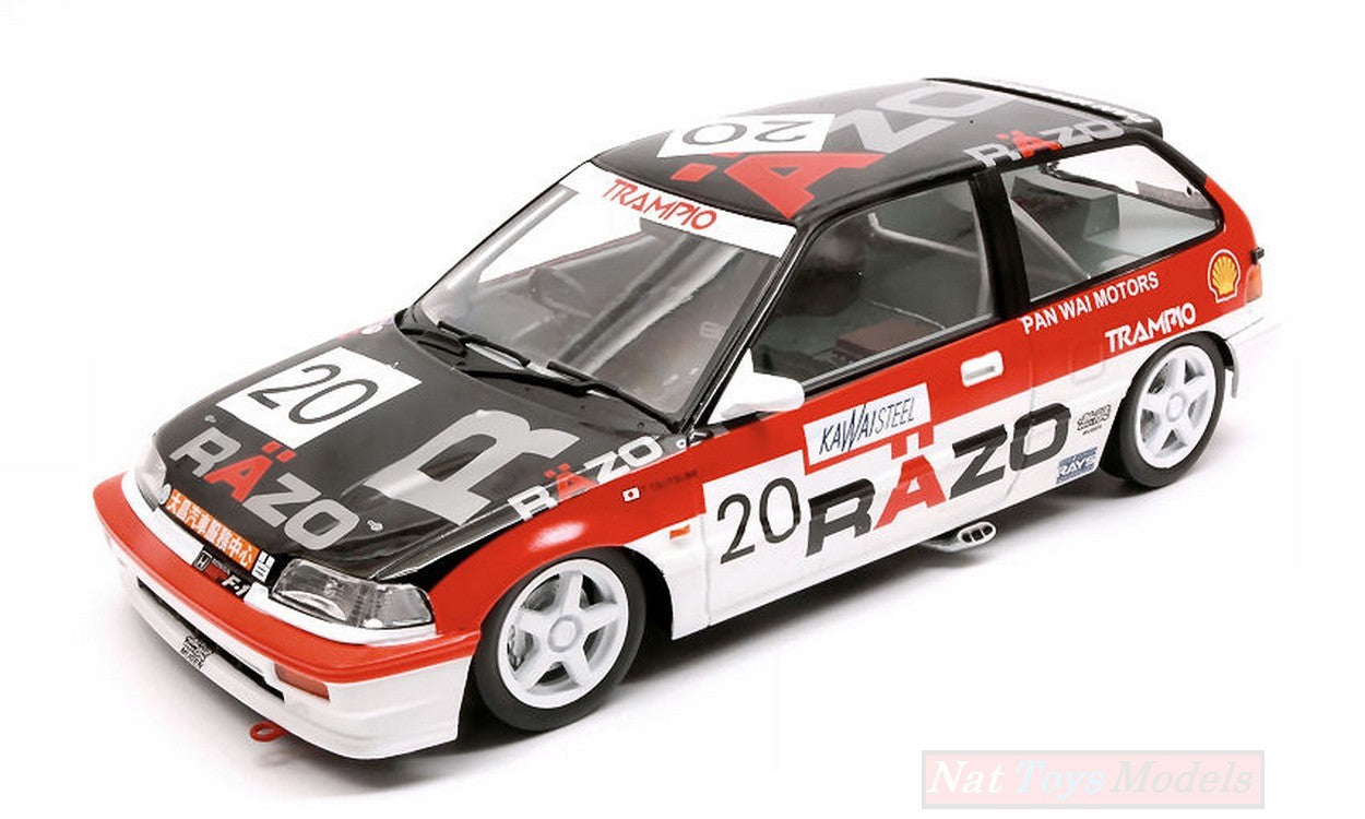 MODELLINO IN SCALA COMPATIBILE CON HONDA CIVIC EF-3 N.20 MACAU GP 1989 T.TSUTSUMI 1:18 TRIPLE T9-1800106