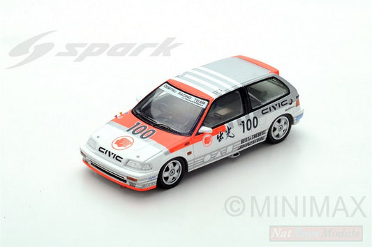 SCALE MODEL COMPATIBLE WITH HONDA CIVIC EF3 N.100 WINNER GRP3 JTC SUZUKA 1989 U.KATAYAMA-E.MURAMATSU SPARK MODEL S5455