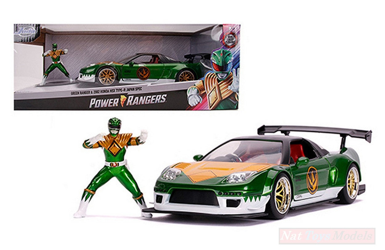 MODELLINO IN SCALA COMPATIBILE CON HONDA NSX 2002 W/POWER RANGER FIGURE 1:24 JADA TOYS JADA31909